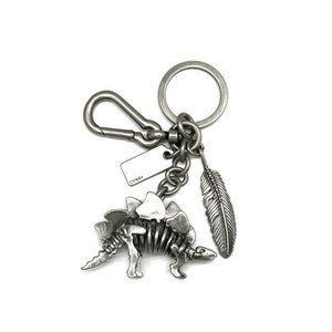 Coach NWOT WITH GIFT BOX Steggy Dinosaur Bag Charm Metal RARE!